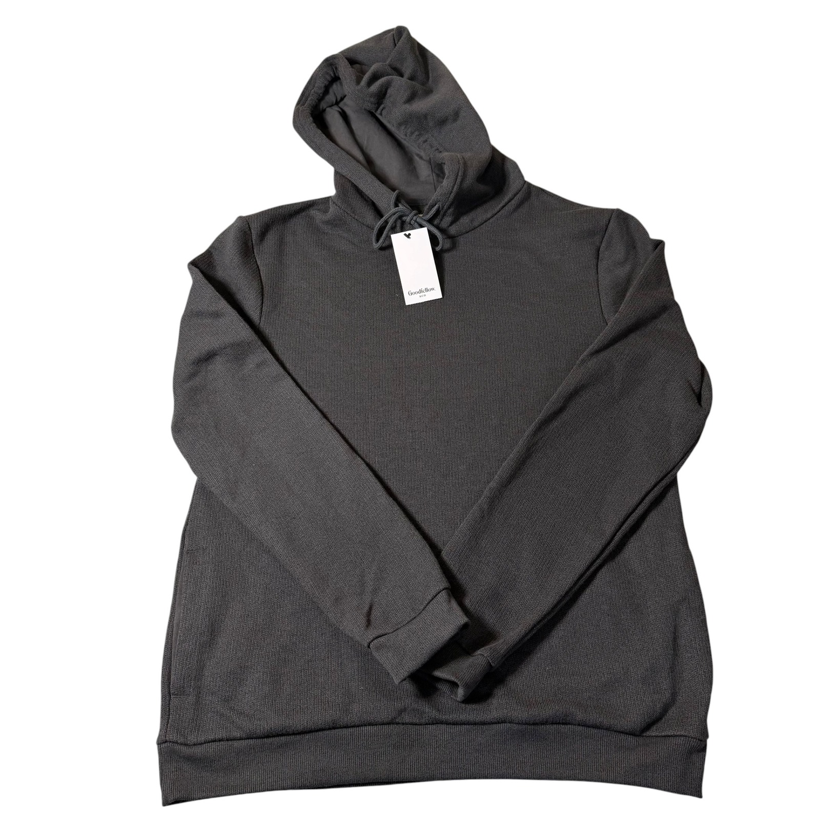Goodfellow  Co Mens Charcoal Grey Pullover Hoodie Sweatshirt Size M New